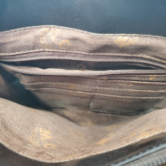 Vintage MC Marc Chantal Tooled Leather Handbag Brown Boho Western Boxy - Picture 7 of 8